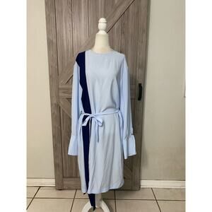 NWT Stella McCartney blue silk color block dress